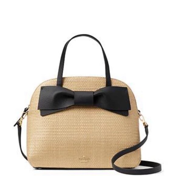 EUC Kate Spade New York Drive Straw Lottie Satchel - Picture 1 of 7